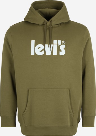 Levi's® Big & Tall Dressipluus 'Graphic Hoodie', värv roheline: eest vaates