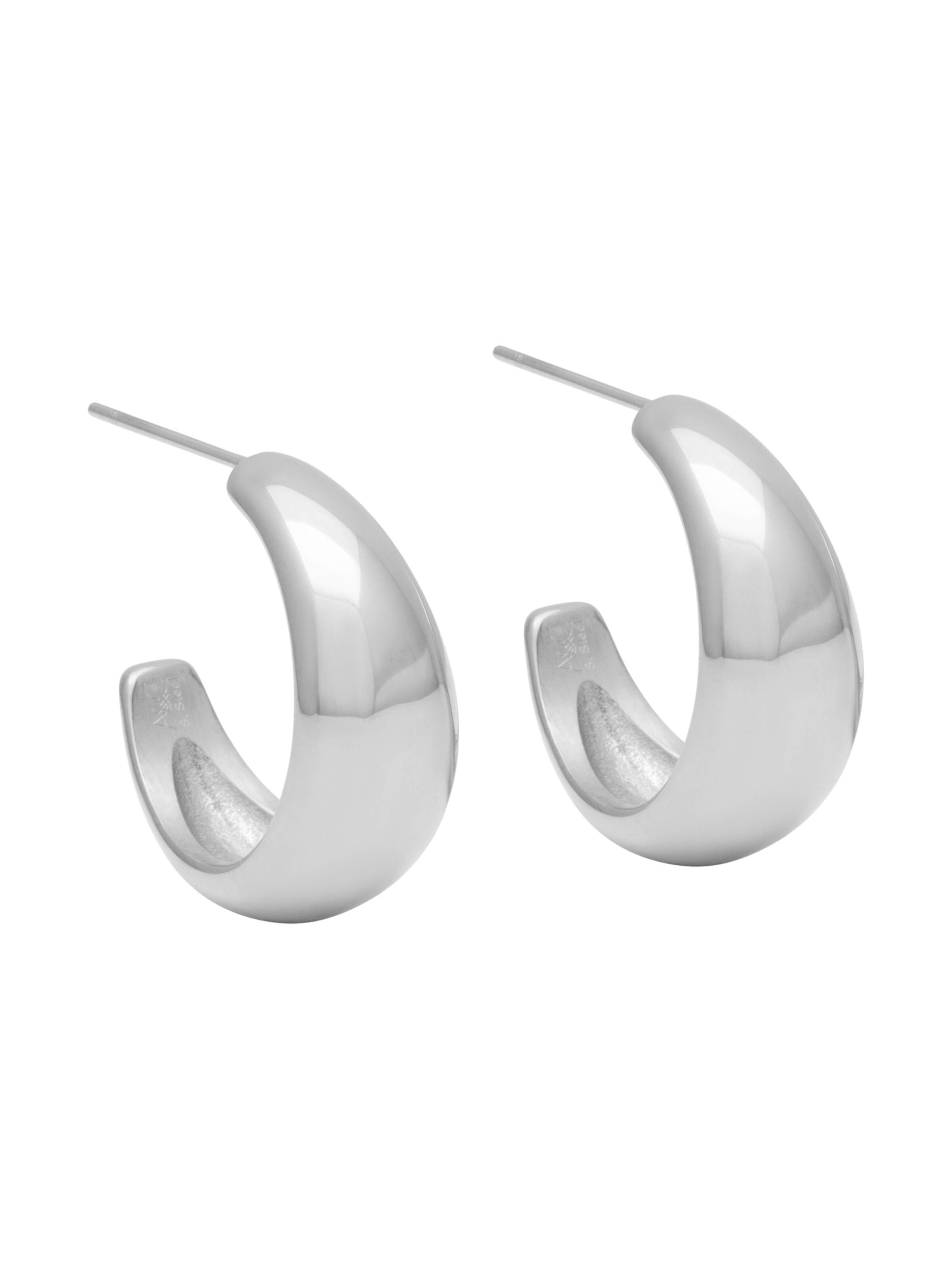 A&C Oslo – Nordic Design Jewellery Earrings 'Steel - Soft Coll' in Silver: front