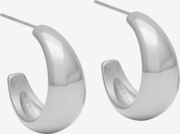 Boucles d'oreilles 'Steel - Soft Coll' A&C Oslo – Nordic Design Jewellery en argent : devant