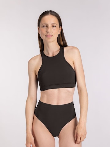 WALLIEN Bikinitop 'Racerfront Tie'‌‌‌‌‌‌‌‌‌ in Braun