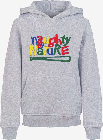 Merchcode Sweatshirt 'Naughty By Nature' in Grey: front