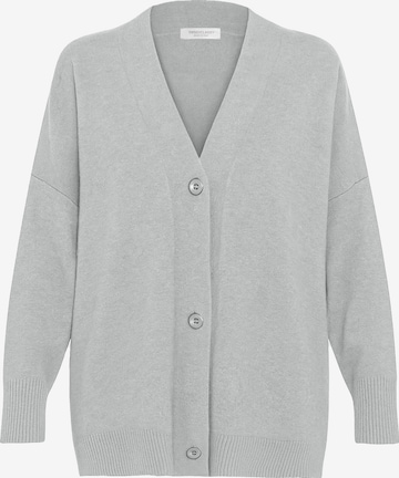 SASSYCLASSY Oversizestrickjacke in Grau: Vorderseite