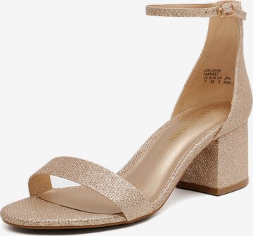 Dream Pairs Strap Sandals in Gold: front