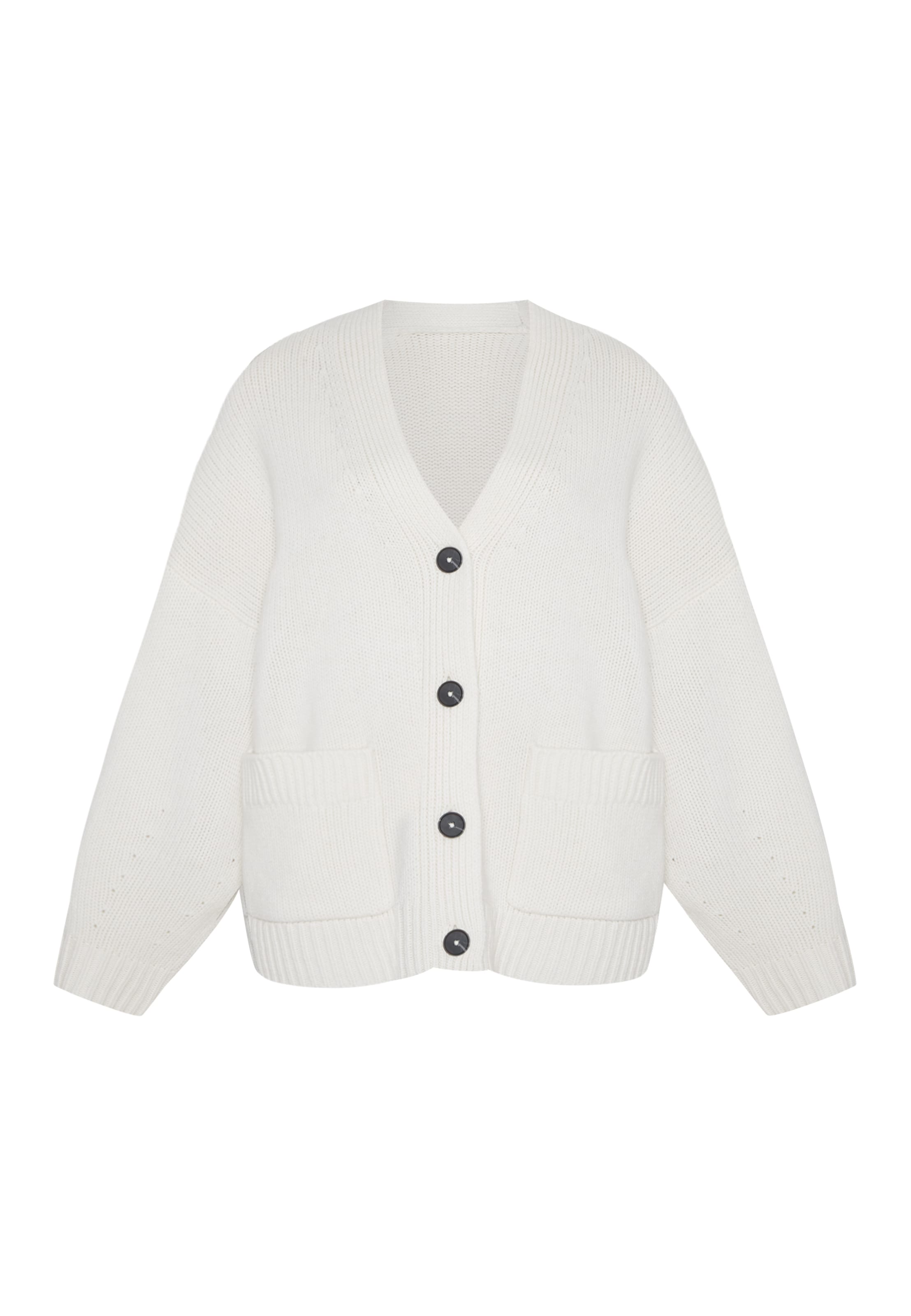 Style Republic Knit Cardigan in White: front