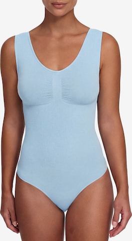 cfab (formerly creamy fabrics) - Body moldeador 'Tank Bodysuit Sculpting Shapewear mit Slip' en azul: frente