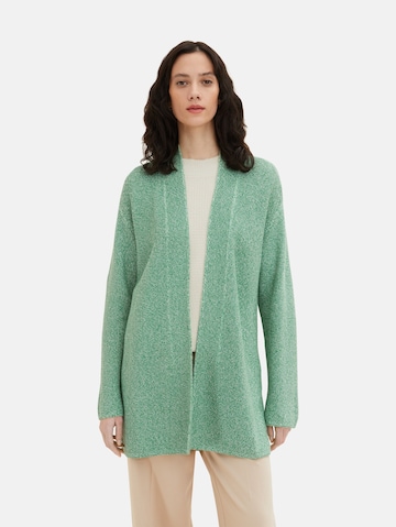 TOM TAILOR Knit Cardigan in Green: front