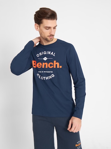 BENCH Long Sleeve T-Shirt 'Stampon' in Blau: predná strana