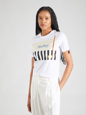 T-shirt 'OBLIQUA' Max Mara Leisure en blanc : devant