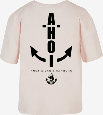 F4NT4STIC Shirt 'Ahoi Anker Knut & Jan Hamburg' in Roze