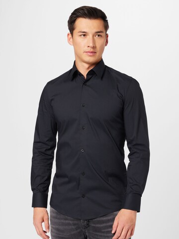 DRYKORN Regular fit Business shirt 'LUTO' in Black: front