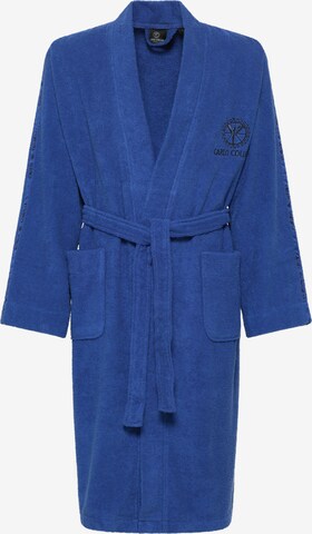 Carlo Colucci Long Bathrobe in Blue: front