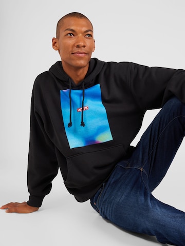 LEVI'S ® Rovný strih Mikina 'Relaxed Graphic Hoodie' - Čierna