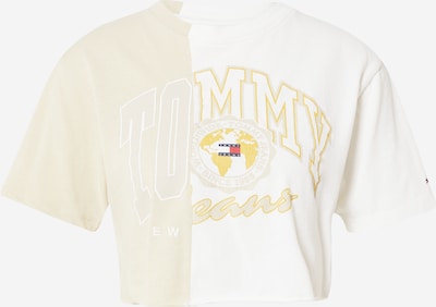 Tommy Jeans T-Shirt in beige / navy / curry / rot / weiß, Produktansicht