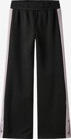 NAME IT Wide Leg Housut 'NKFTETA' värissä musta: etupuoli