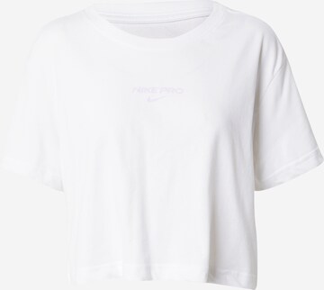 NIKE Performance shirt 'PRO' in White: front