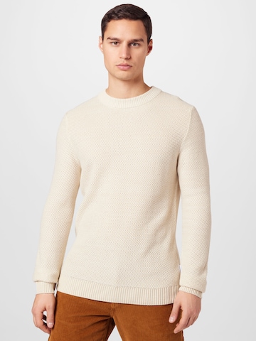 JACK & JONES Sweater 'Blake' in Beige: front