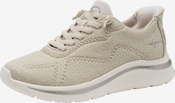 Baskets basses Tamaris en beige : devant