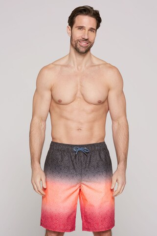 Pantaloncini da bagno di CAMP DAVID in nero: frontale