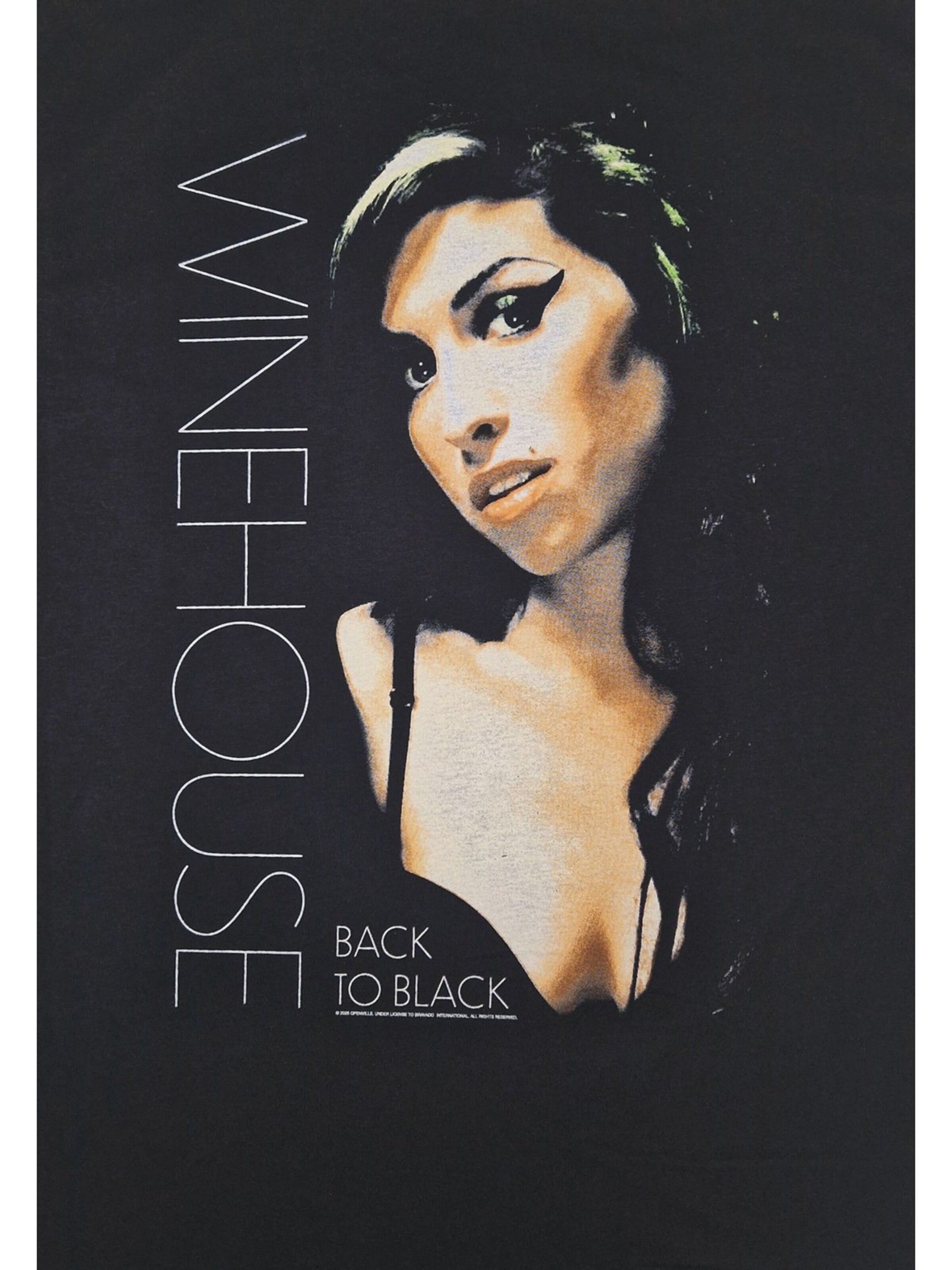 Amy Winehouse - Camiseta 'Amy Winehouse Back To Black T-Shirt' en negro