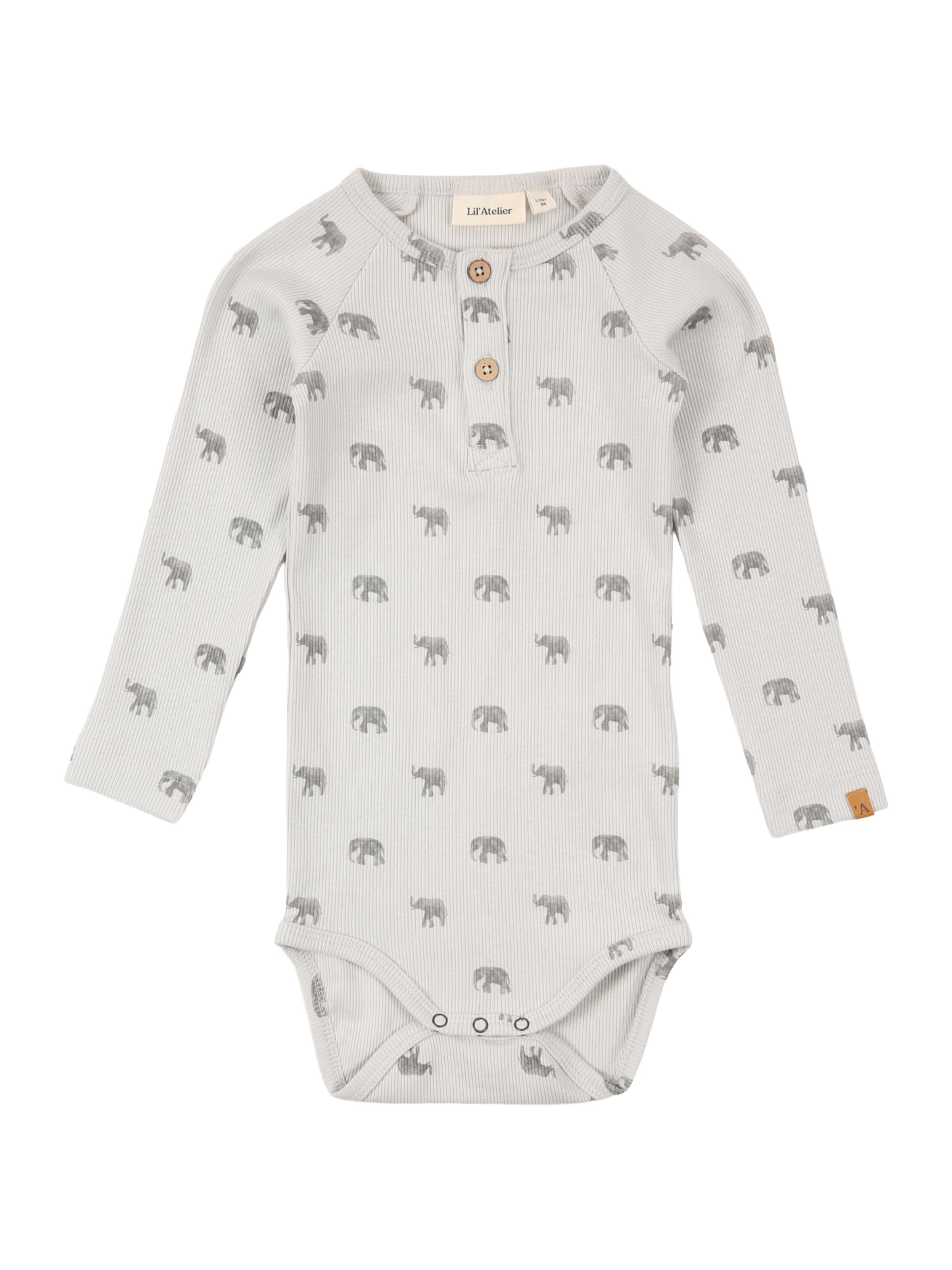 Lil'Atelier - Pijama entero/body 'NBMLAVO' en gris: frente