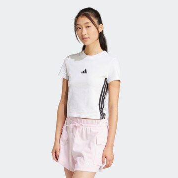 ADIDAS SPORTSWEAR Λειτουργικό μπλουζάκι 'Essentials' σε λευκό