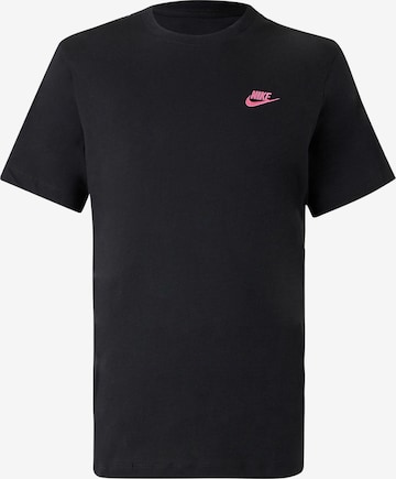 Nike Sportswear Regularny krój Koszulka 'CLUB' w kolorze czarny: przód