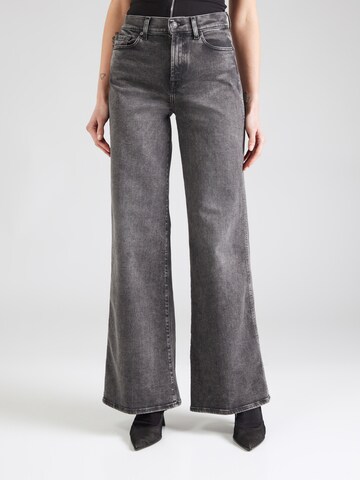 7 for all mankind Szeroka nogawka Jeansy 'LOTTA' w kolorze czarny: przód
