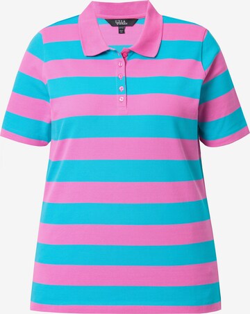 T-shirt Ulla Popken en bleu : devant