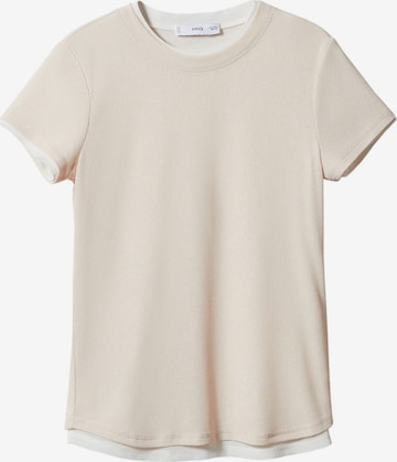 T-shirt 'DOBI' MANGO en beige : devant