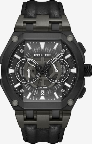 POLICE Uhr 'Shield' in Schwarz: Vorderseite