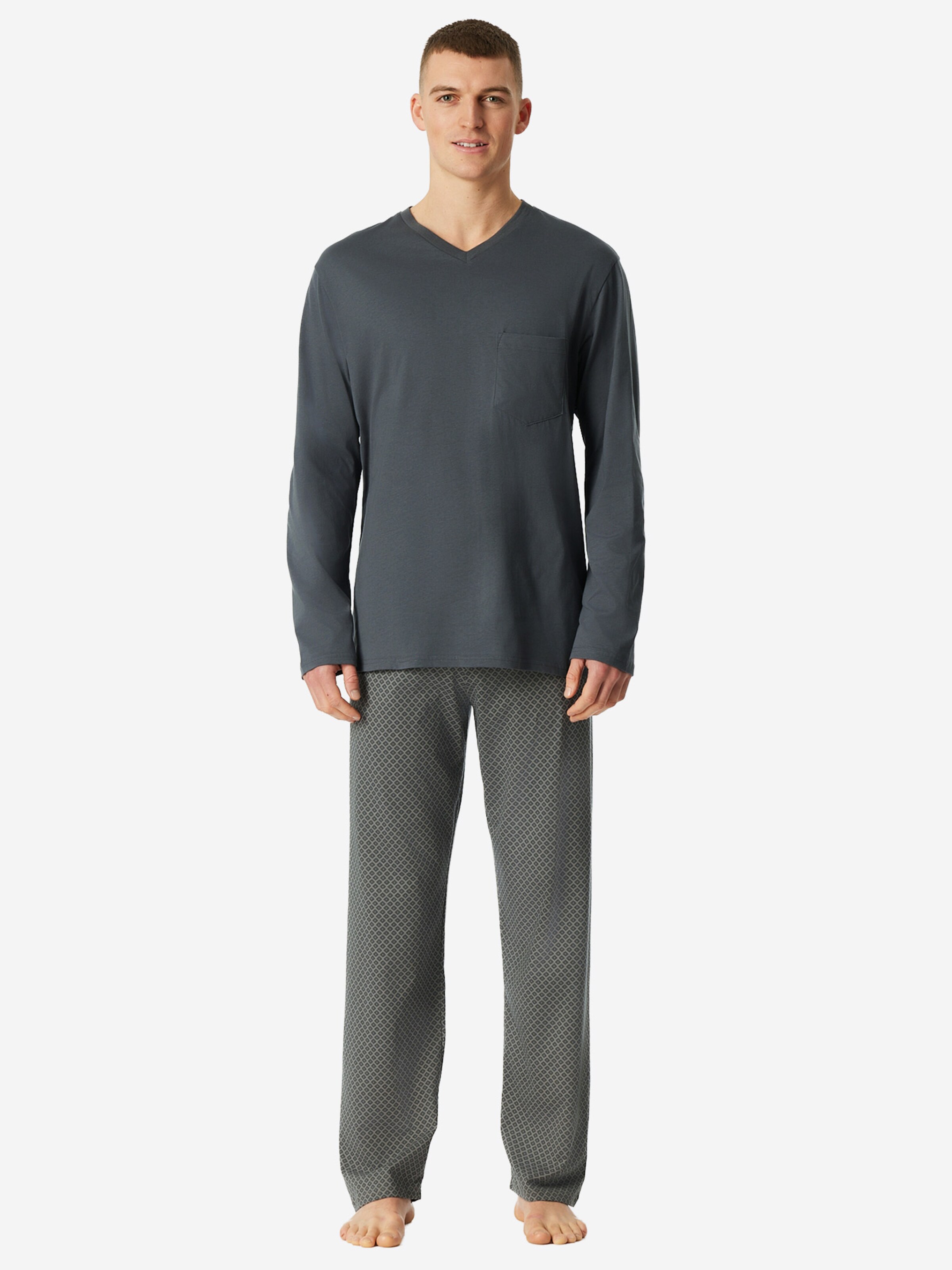 Pyjama long ' Comfort Essentials ' SCHIESSER en gris