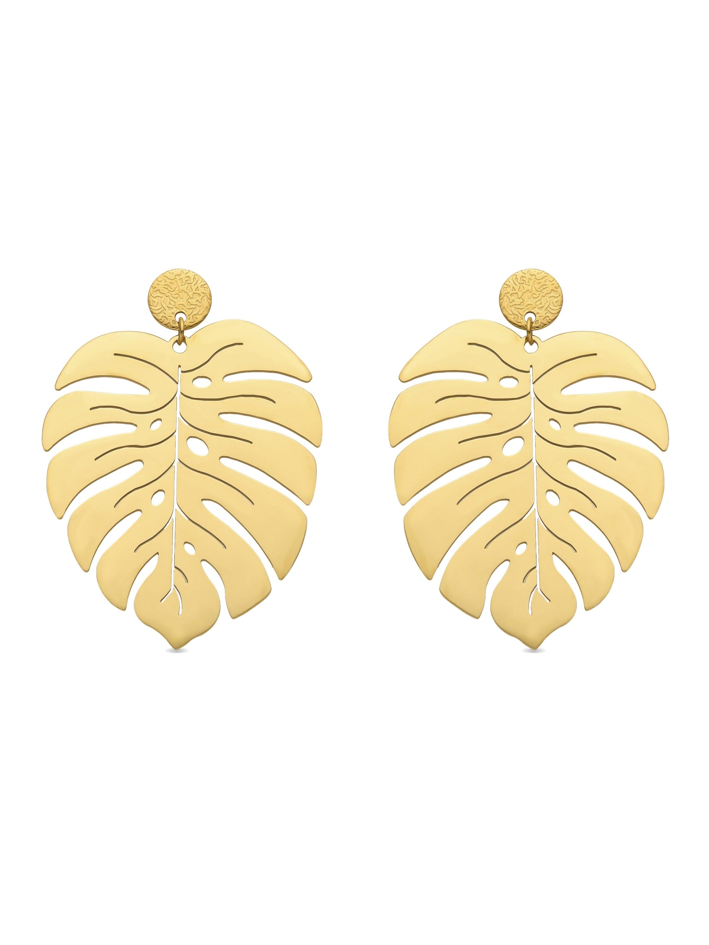 Luxenter Ohrringe 'Mizay'‌‌‌‌‌‌‌‌ in Gold: Vorderseite