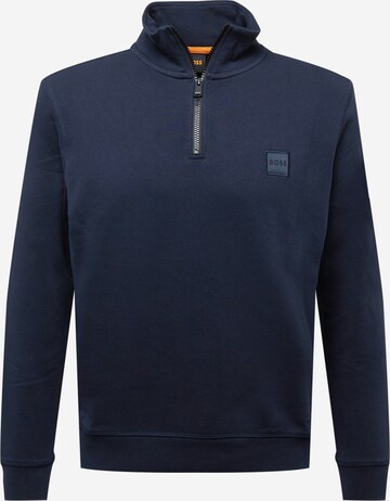 BOSS Sweatshirt 'Zetrust' in Blauw: voorkant