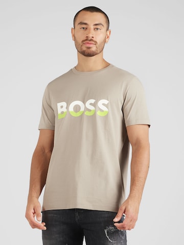 BOSS Green Tričko – béžová: přední strana