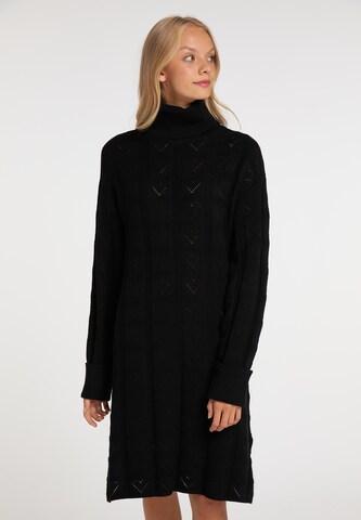 MYMO Gebreide jurk in Zwart: voorkant