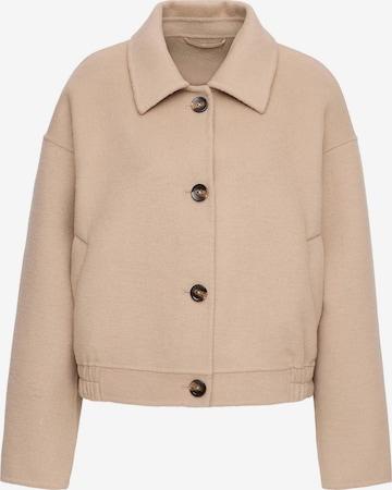 MANISA Between-Season Jacket 'Wolljacke' in Beige: front
