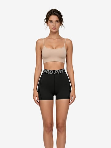 Yesfashion Skinny Sporthose in Schwarz: Vorderseite
