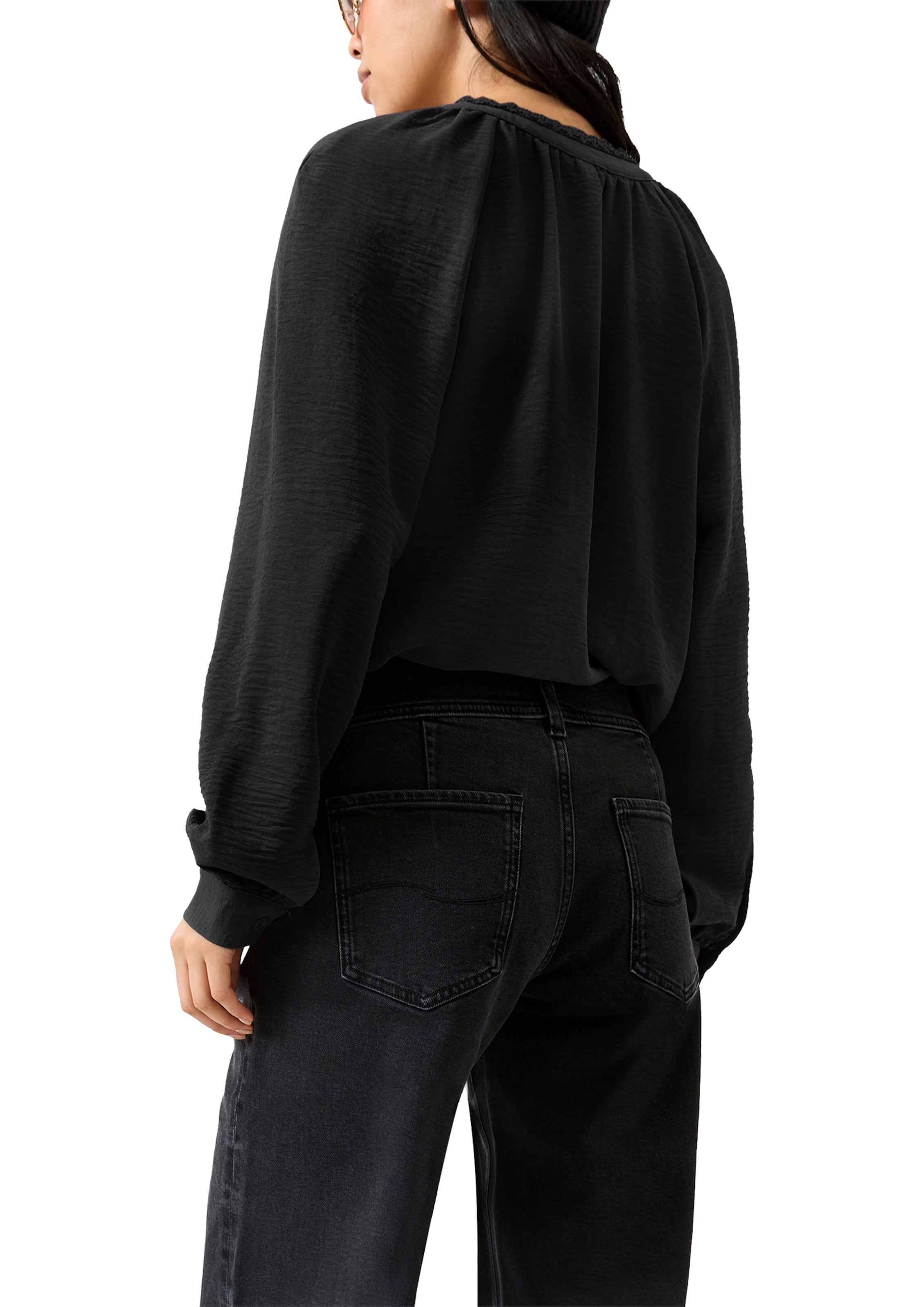 QS Bluse in Schwarz