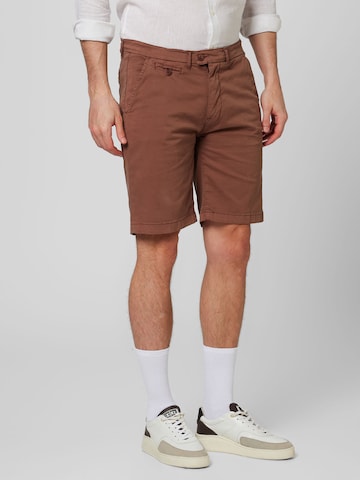 Casual Friday Regular Chino Pants in Brown: front