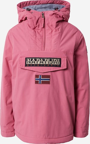 NAPAPIJRI Between-Season Jacket 'Rainforest' in Pink: front