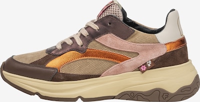 Floris van Bommel Platform trainers 'Holli 02' in 35 in Beige / Dark brown / Dark orange / Dusky pink, Item view
