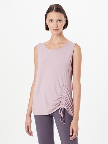 CURARE Yogawear - Top deportivo en rosa: frente