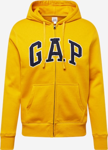 GAP Sweatjacke 'HERITAGE' in Gelb: predná strana