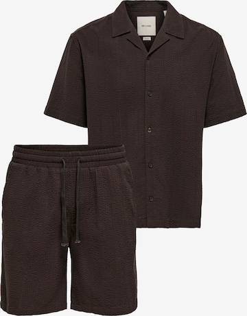Chemise 'ONSCRUZ' Only & Sons en noir : devant