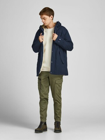 JACK & JONES Prechodná parka 'State' - Modrá