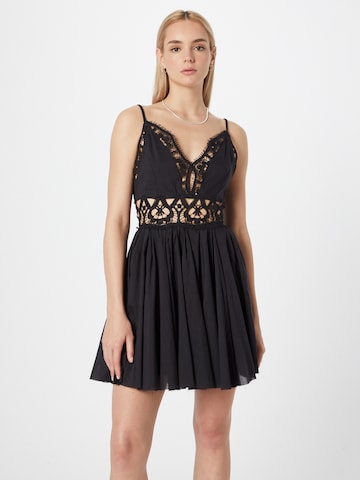 Rochie de cocktail 'Elisha' de la ABOUT YOU pe negru: față