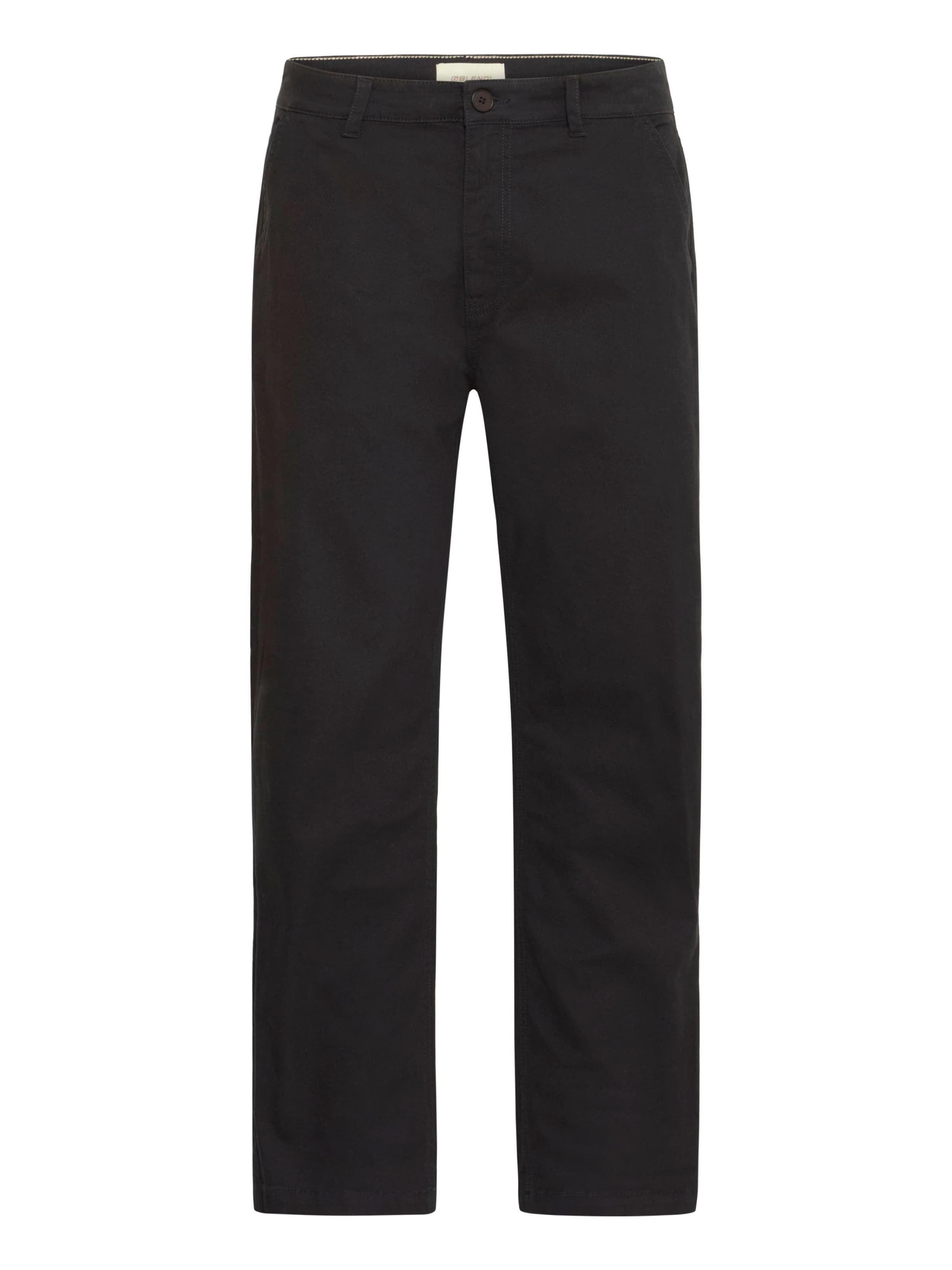 BLEND Loose fit Chino trousers 'Natan' in Black: front