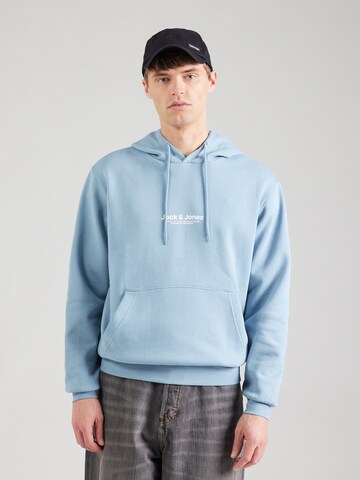 JACK & JONES Sweatshirt 'JWHVESTERBRO' in Blau: Vorderseite