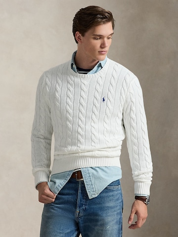 Polo Ralph Lauren Regular fit Πουλόβερ 'Driver' σε λευκό: μπροστά
