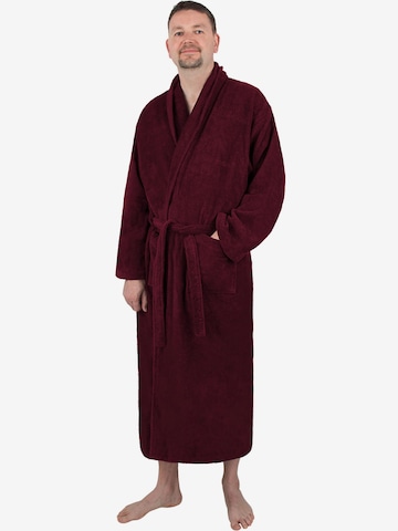 normani Long Bathrobe in Red: front